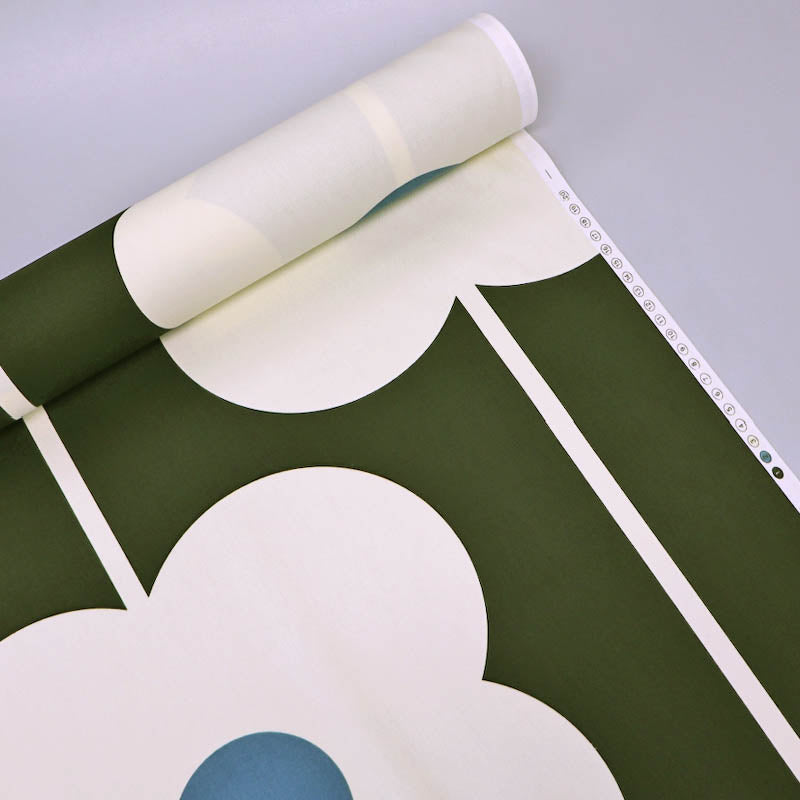 Orla Kiely Furnishing Fabric - Abacus Flower - Powder Blue