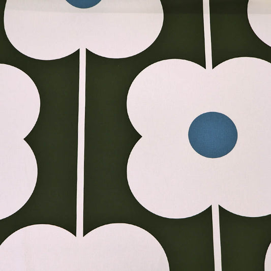 Orla Kiely Furnishing Fabric - Abacus Flower - Powder Blue