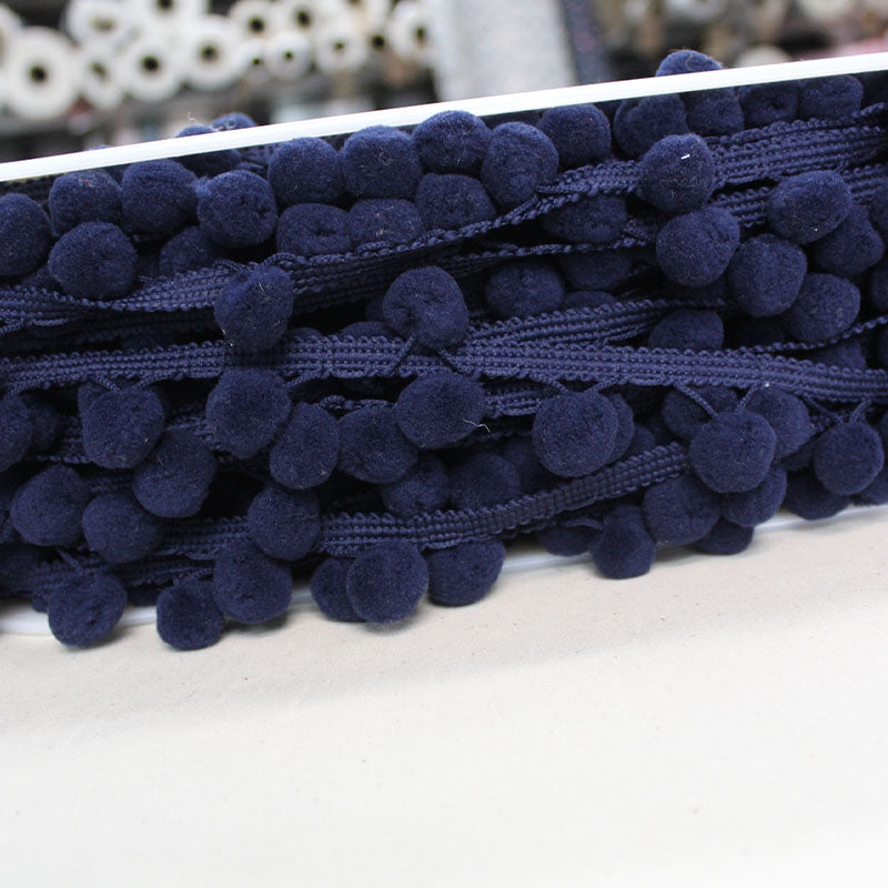 Pom Pom Trim - Navy Blue