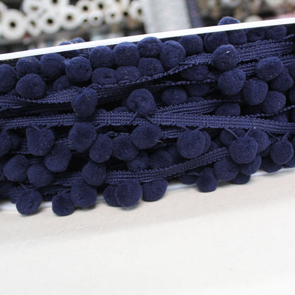 Pom Pom Trim - Navy Blue