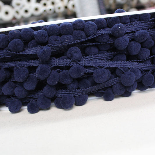 Pom Pom Trim - Navy Blue